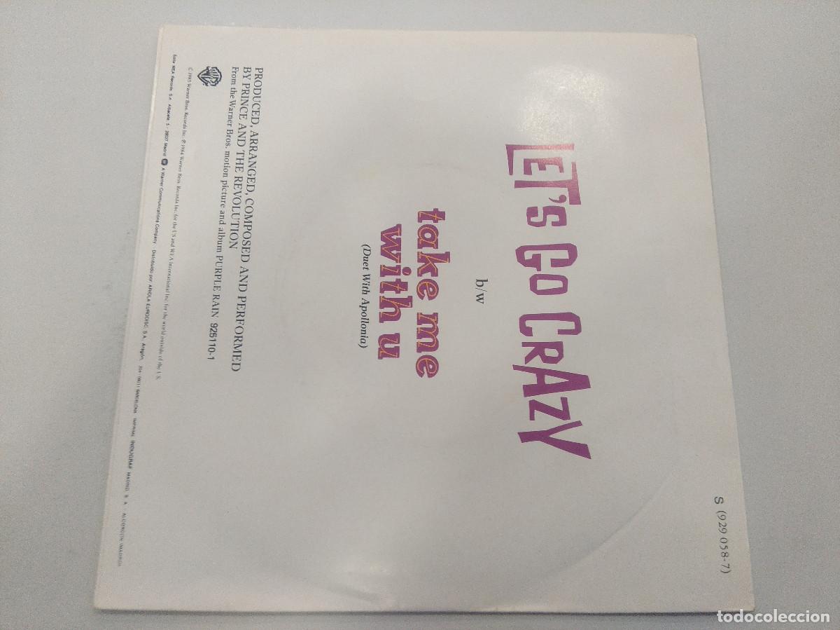 Discos de vinilo: PRINCE AND THE REVOLUTION/LETS GO CRAZY/SINGLE. - Foto 3