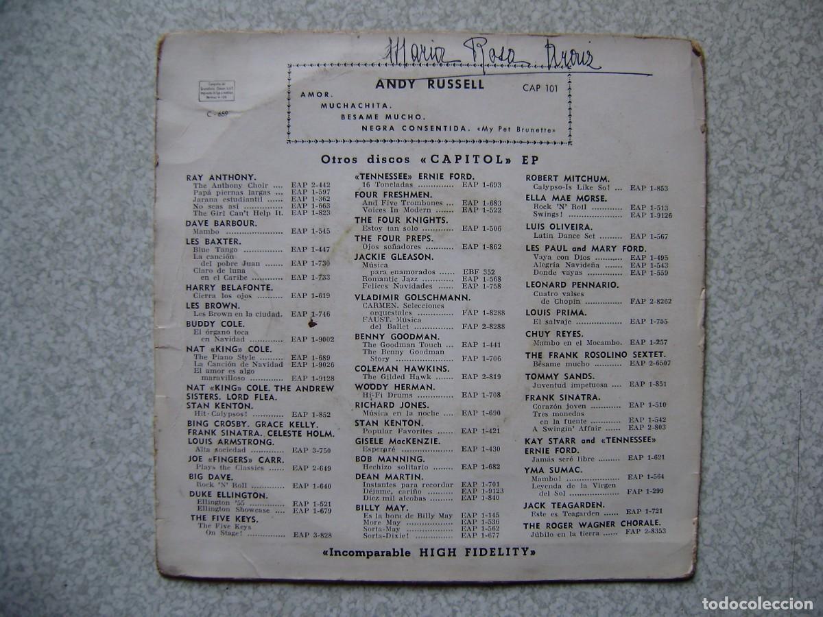 Discos de vinilo: ANDY RUSSELL.AMOR + 3 - Foto 2