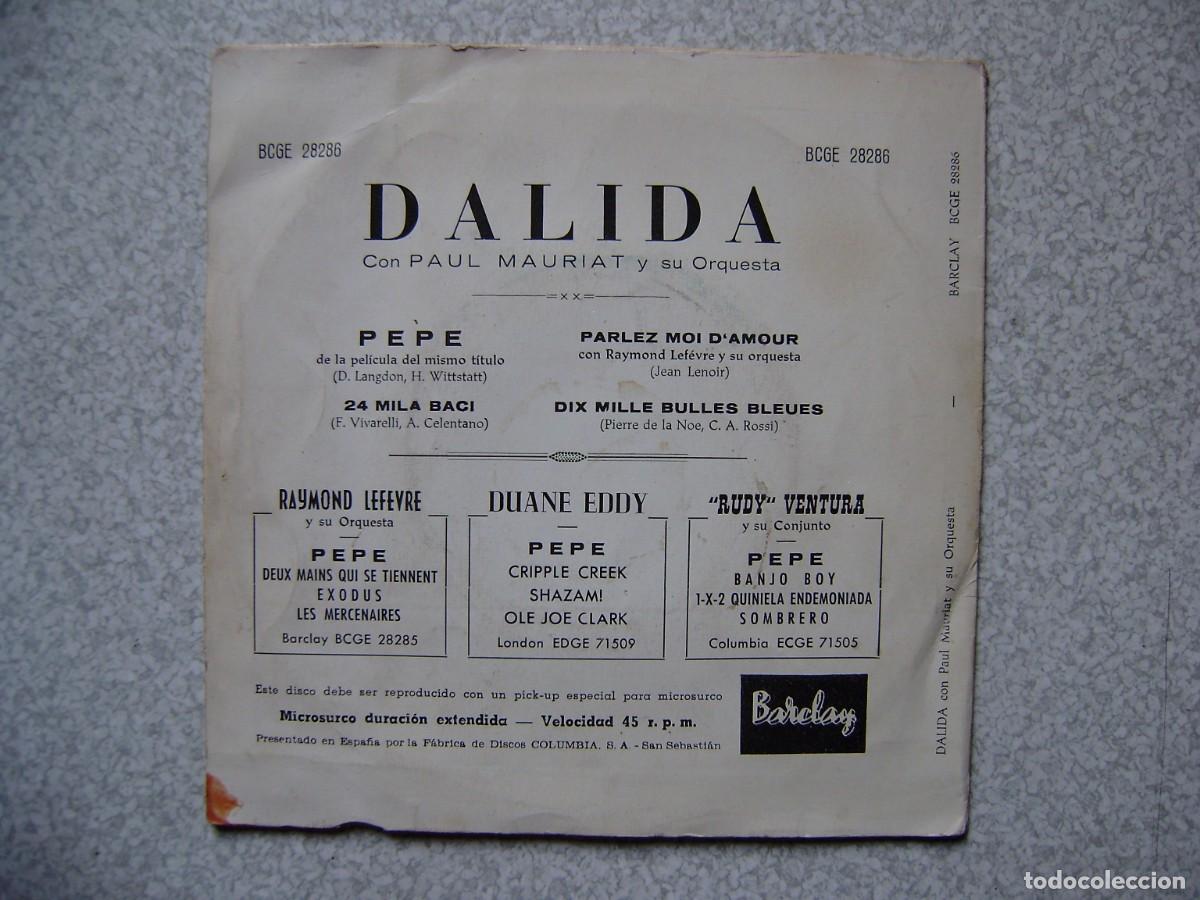 Discos de vinilo: DALIDA.PEPE + 3 - Foto 2