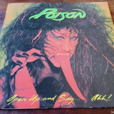 Discos de vinilo: POISON - OPEN UP AND SAY...AHH - LP ORIGINAL CAPITOL 1988 ENCARTE Y LETRAS