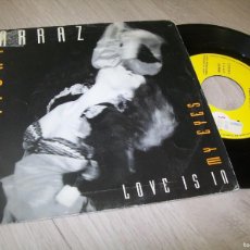 Dischi in vinile: VICKY LARRAZ - LOVE IS IN MY EYES (EL AMOR ES EL HURACAN)..SINGLE DE CBS - 1989 - PROMOCION