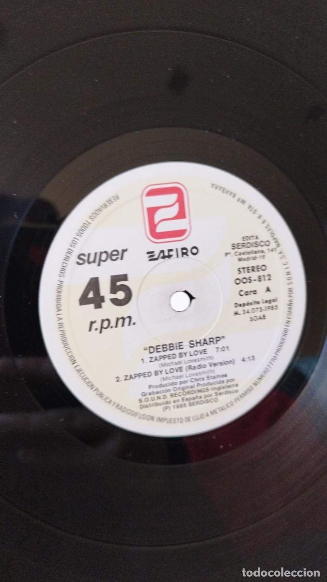 Discos de vinilo: Debbie Sharp &ndash; Zapped By Love.Vinilo Maxi Single,Synth pop-Disco - Foto 2