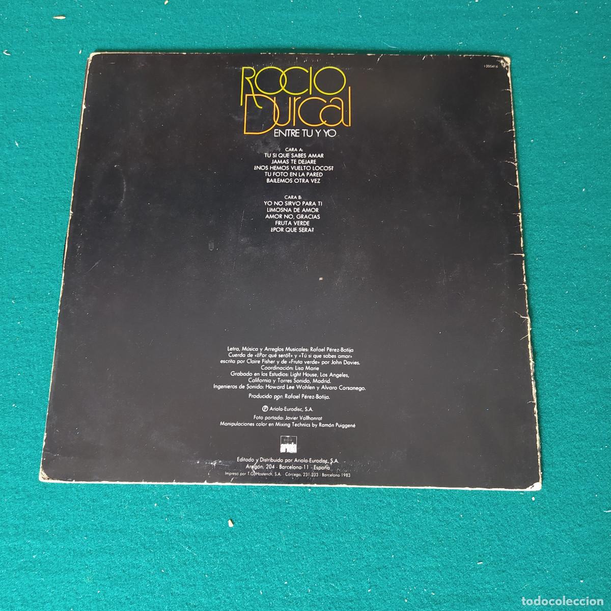 Discos de vinilo: Rocio Durcal &ndash; Entre T&uacute; Y Yo - Foto 2