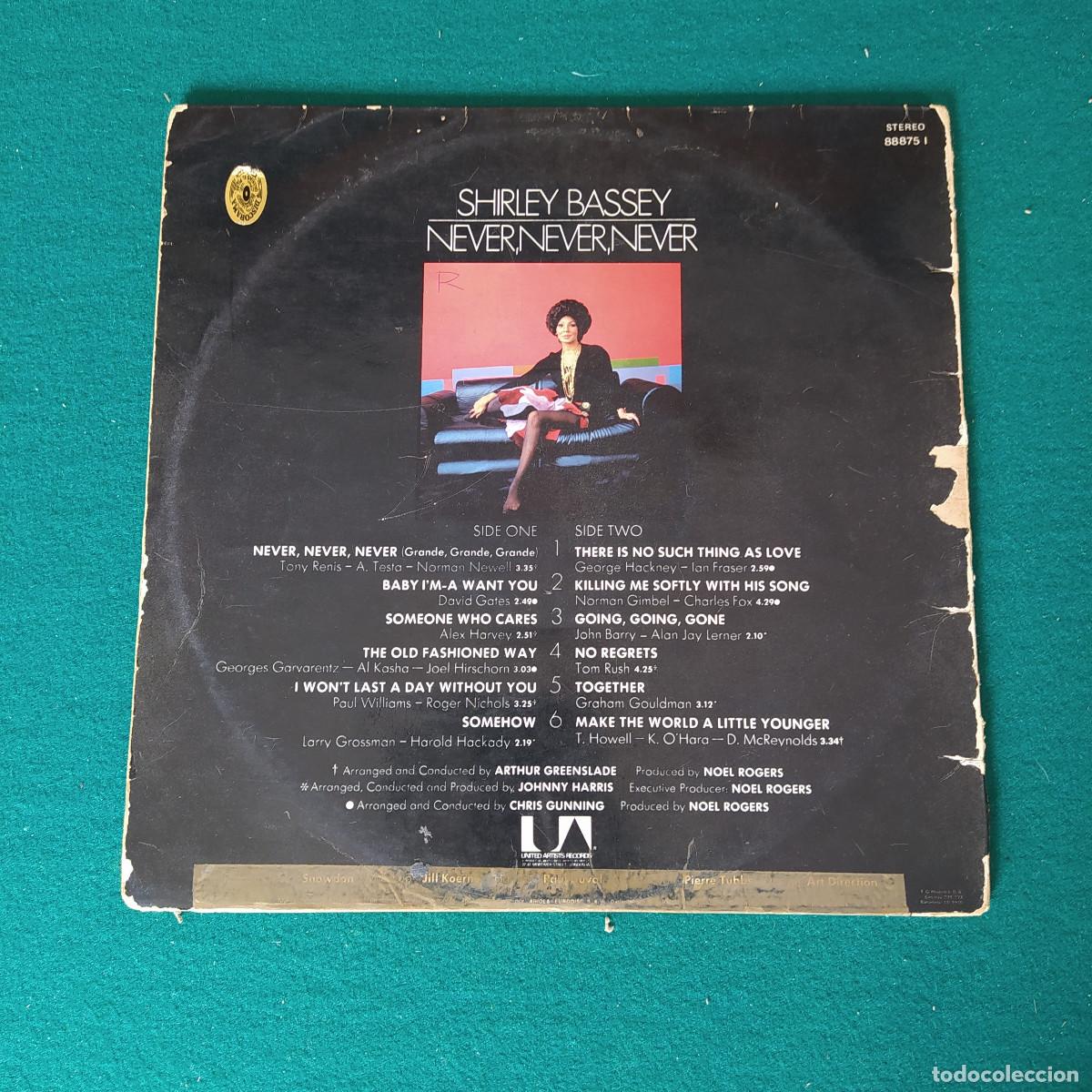 Discos de vinilo: Shirley Bassey &ndash; Never, Never, Never - Foto 2
