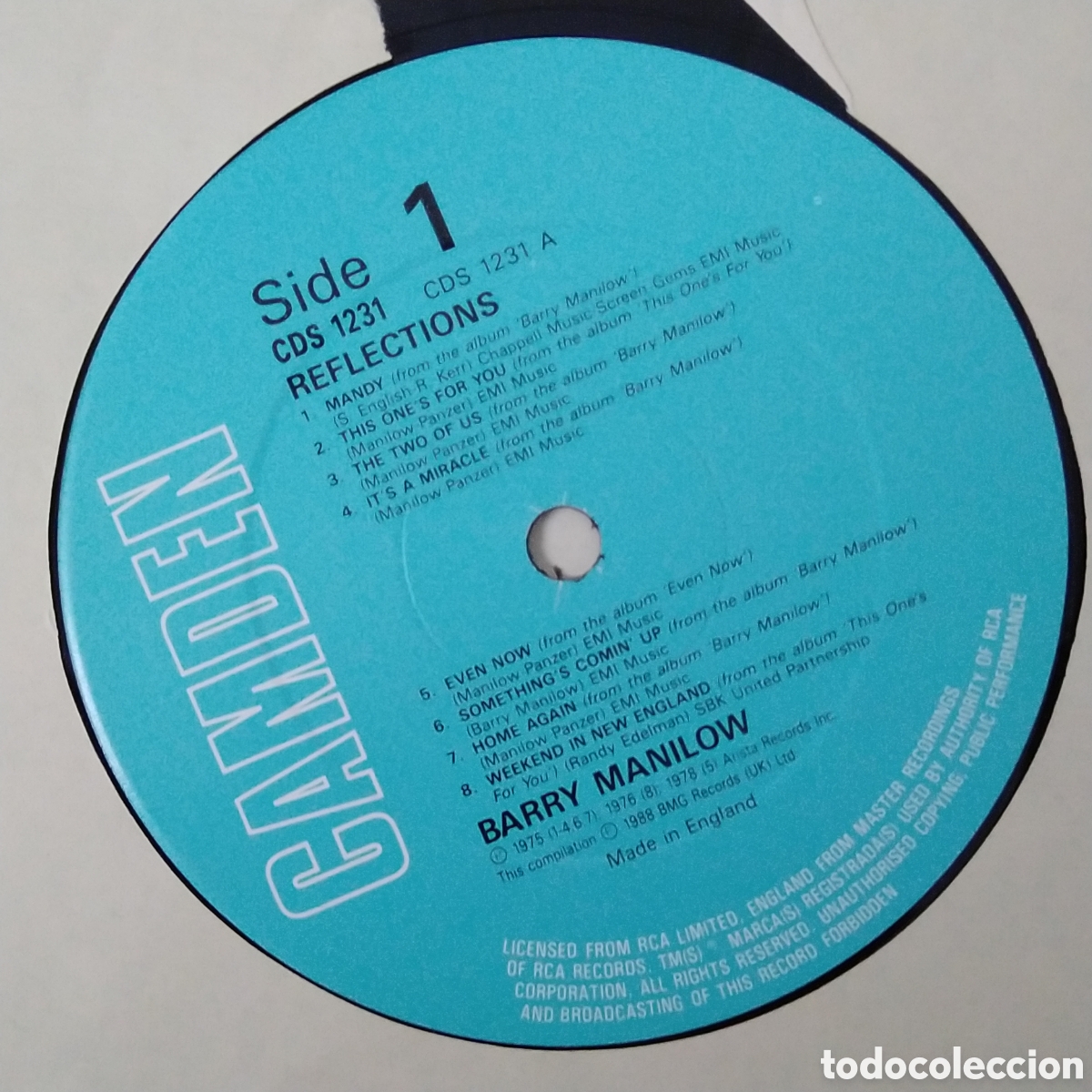 Discos de vinilo: BARRY MANILOW - REFLECTIONS - 1988 - LP - 1982 - Foto 4