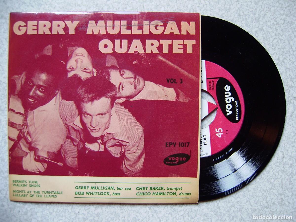 Discos de vinilo: GERRY MULLIGAN QUARTET.BERNIE&acute;S TUNE + 3...DIFICIL - Foto 1