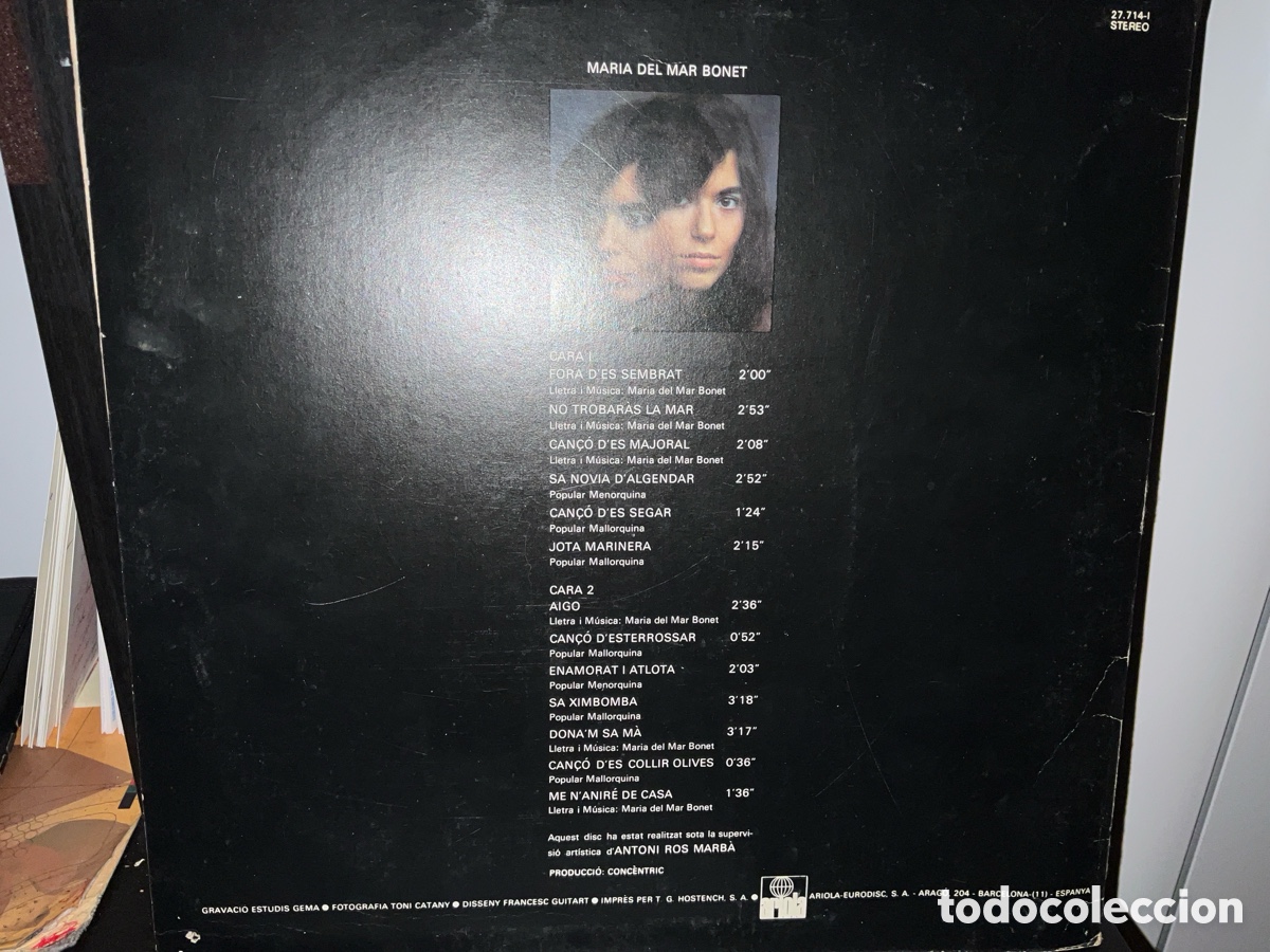 Discos de vinilo: MARIA DEL MAR BONET - Foto 2