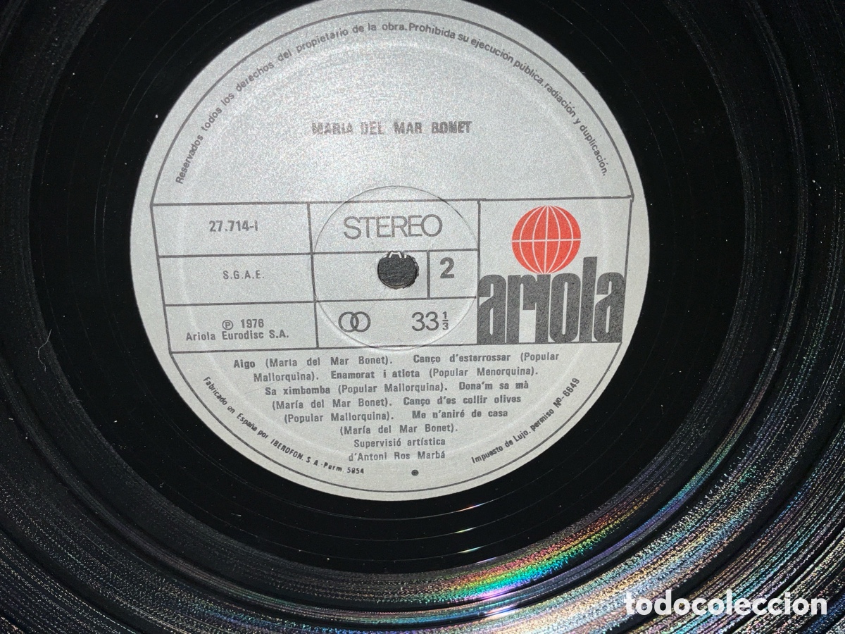 Discos de vinilo: MARIA DEL MAR BONET - Foto 3