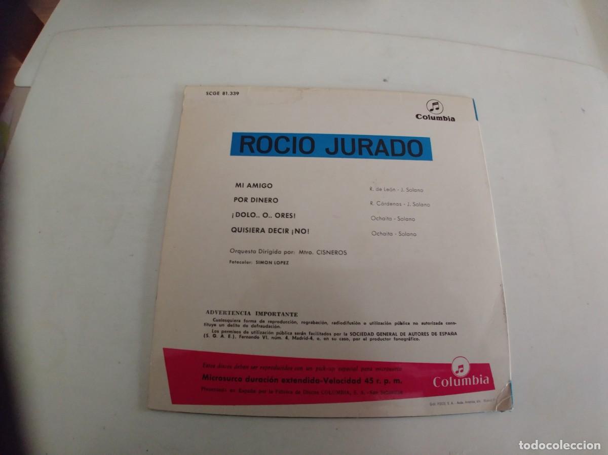 Discos de vinilo: ROCIO JURADO-EP MI AMIGO +3 - Foto 2