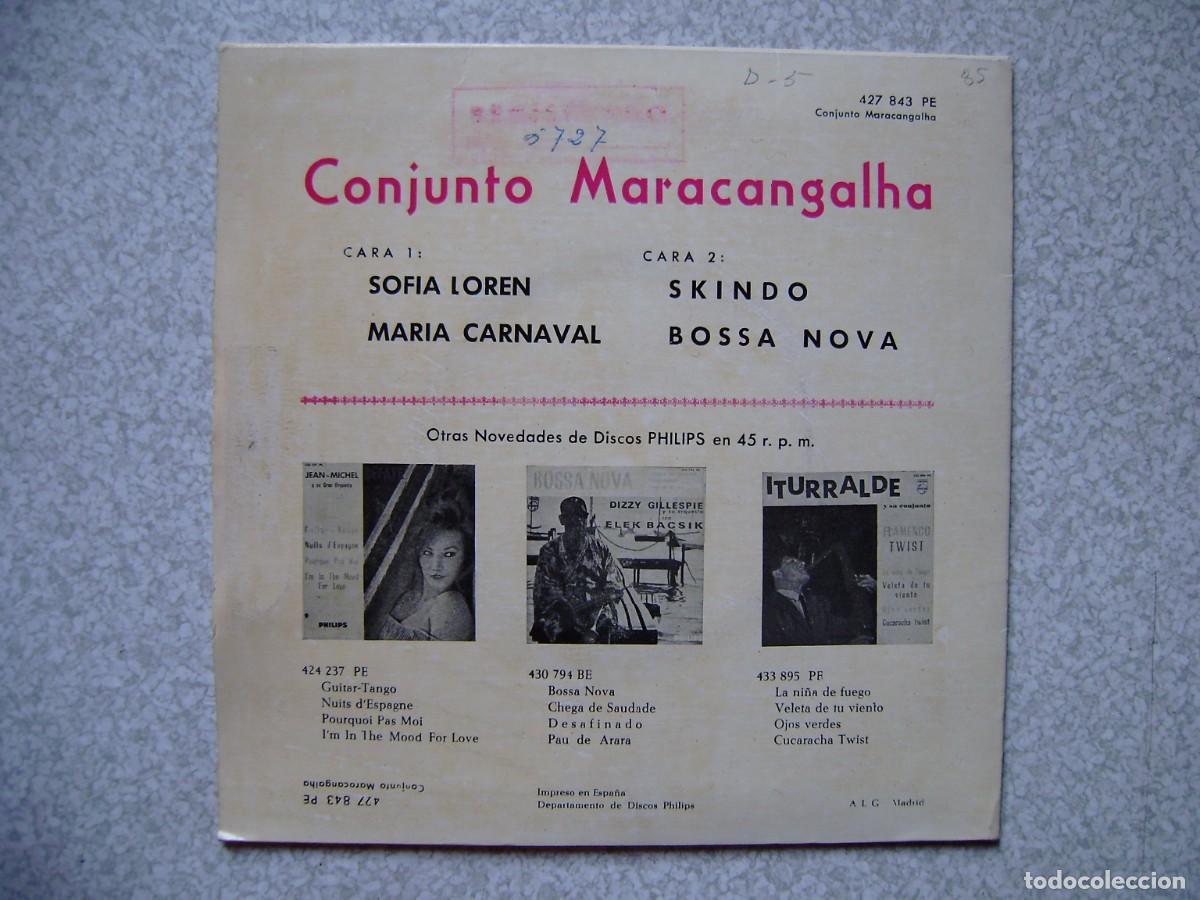 Discos de vinilo: CONJUNTO MARACANGALHA.SOFIA LOREN + 3...RARO - Foto 2