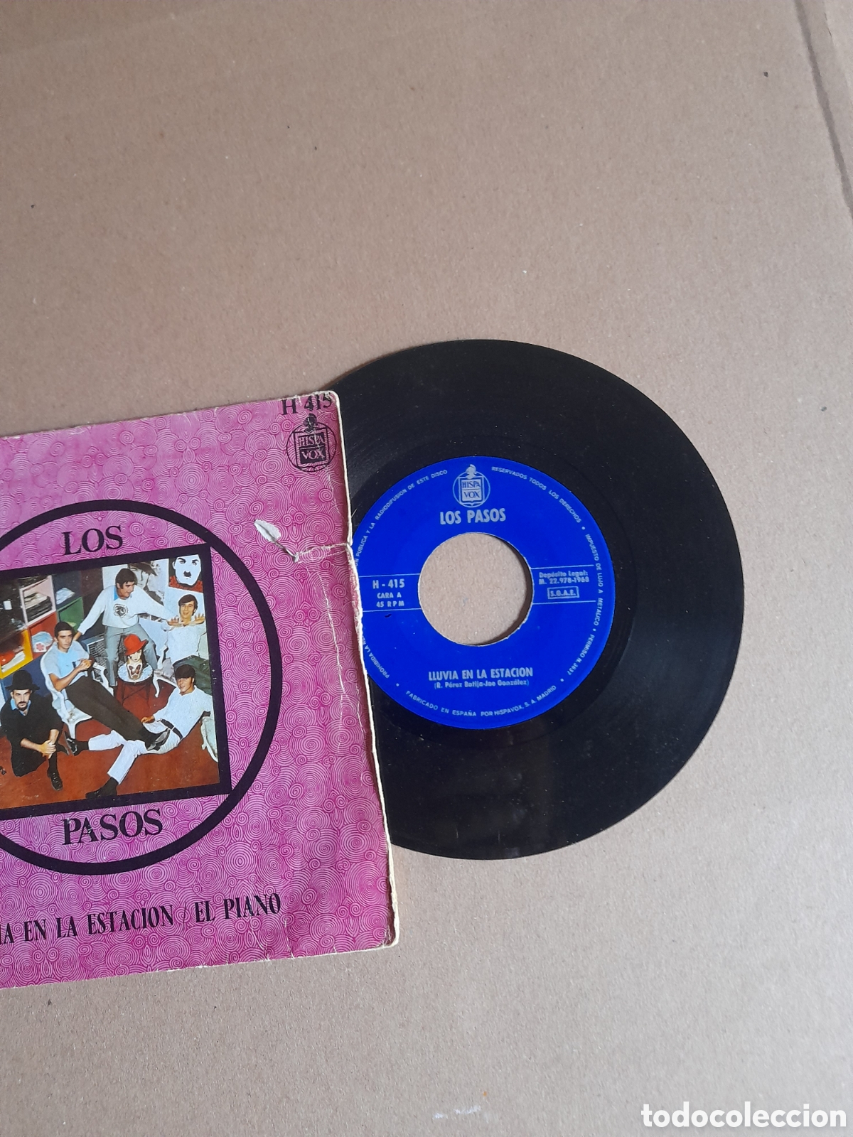 Discos de vinilo: Vinilo, Los Pasos, Lluvia en la Estaci&oacute;n de 1968 - Foto 2