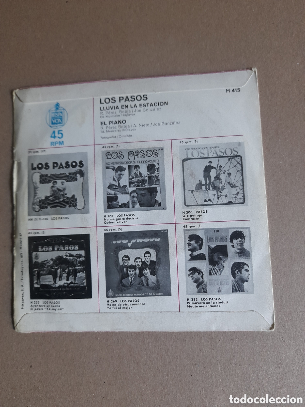 Discos de vinilo: Vinilo, Los Pasos, Lluvia en la Estaci&oacute;n de 1968 - Foto 3