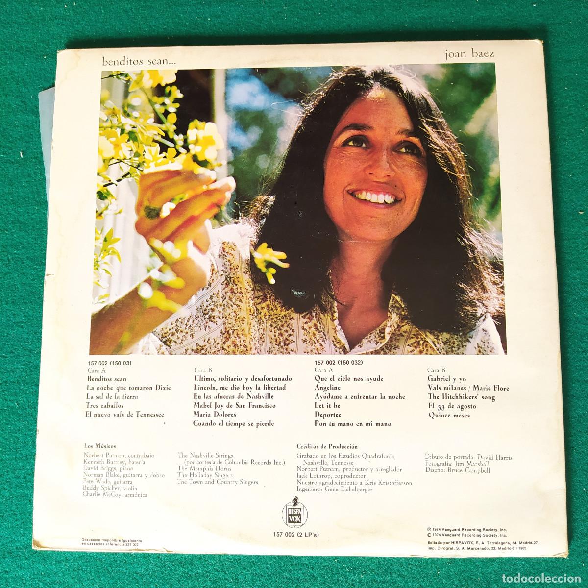 Discos de vinilo: Joan Baez &ndash; Benditos Sean... - Foto 2