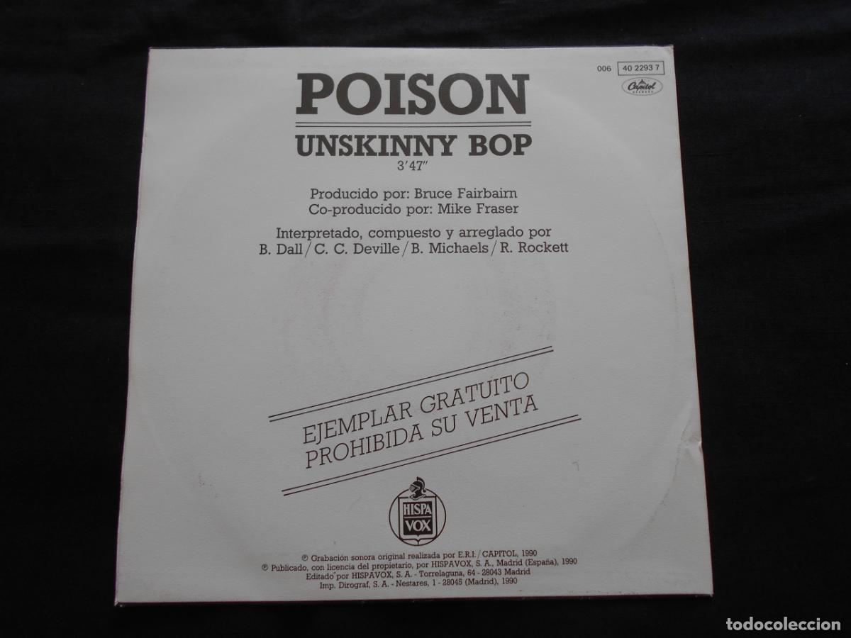 Discos de vinilo: POISON // UNSKINNY BOP // EJEMPLAR GRATUITO - Foto 2