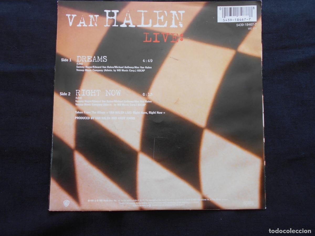 Discos de vinilo: VAN HALEN // DREAMS - RIGHT NOW - Foto 2