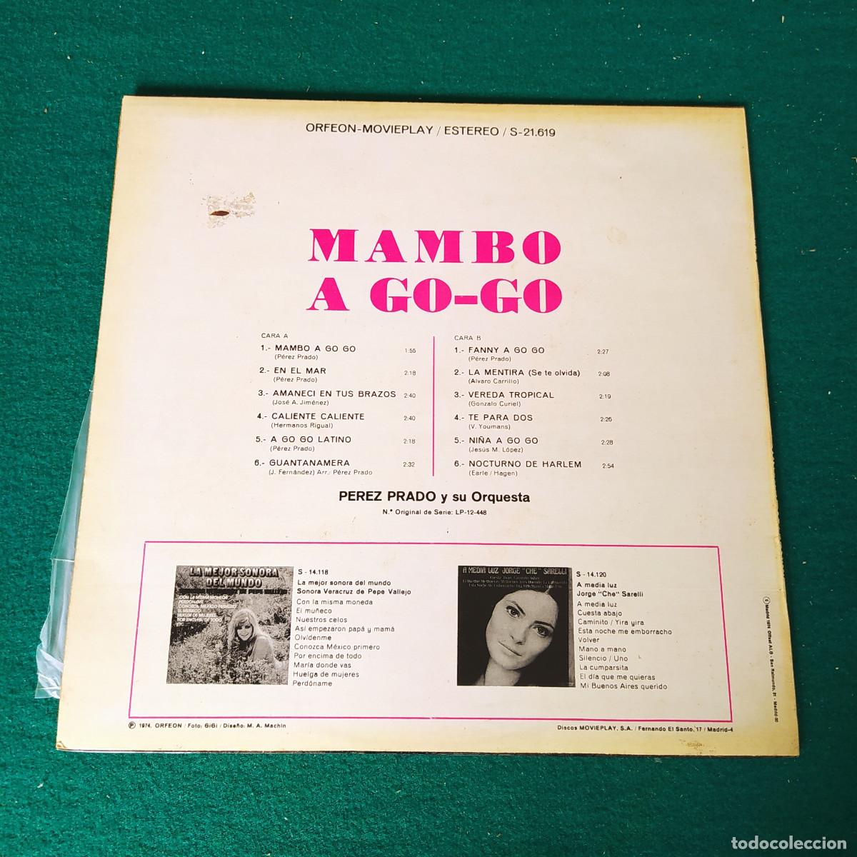 Discos de vinilo: PEREZ PRADO : MAMBO A GO-GO - Foto 2