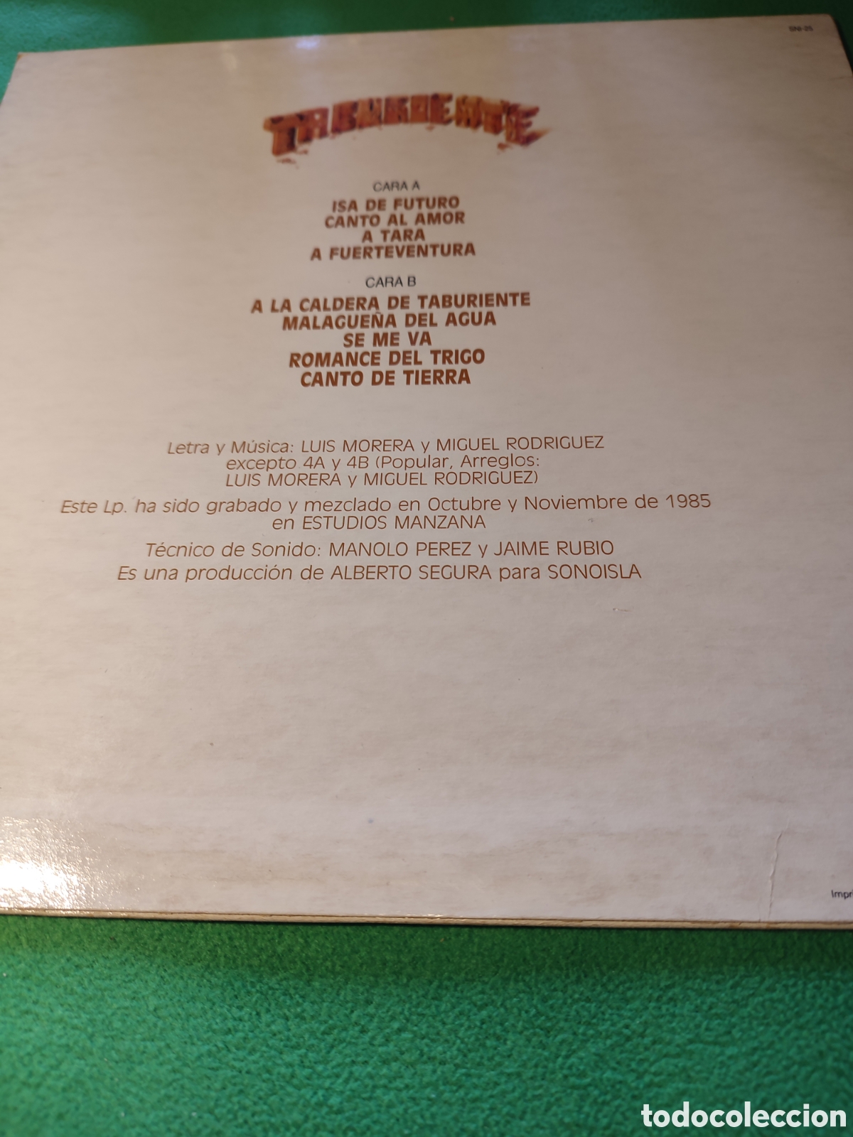 Discos de vinilo: Taburiente - Same Vinilo Lp - Foto 2
