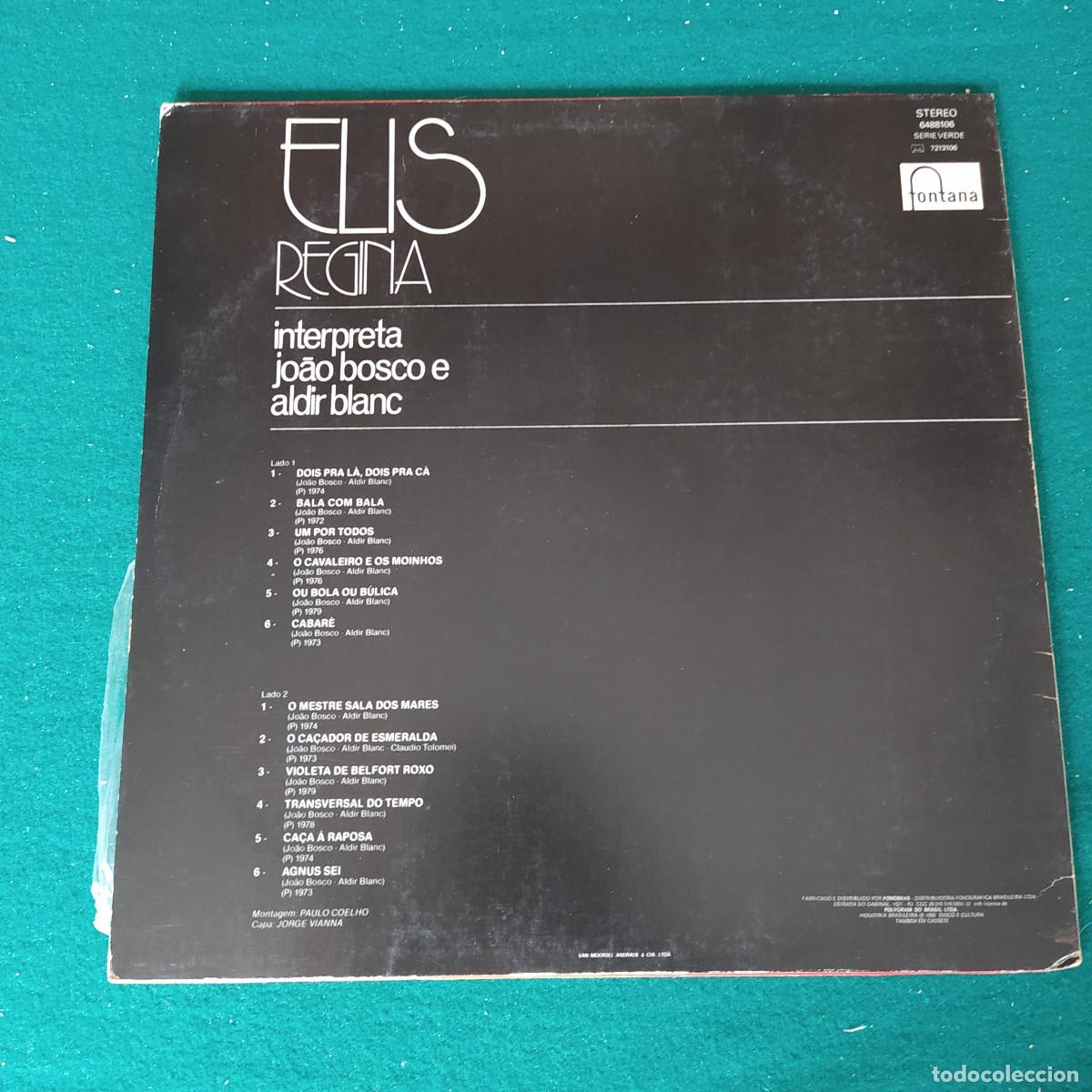 Discos de vinilo: Elis Regina &ndash; Interpreta Jo&atilde;o Bosco E Aldir Blanc - Foto 2
