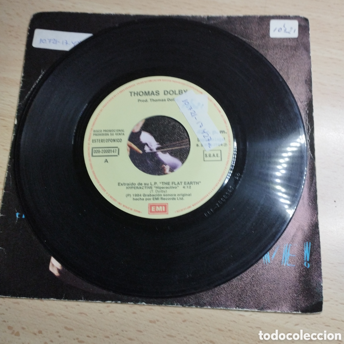 Discos de vinilo: Single 7&rdquo; PROMO Thomas Dolby. 1984 Hiper - Active! . - Foto 3
