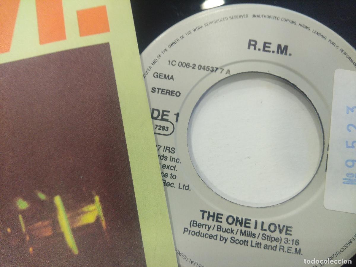 Discos de vinilo: REM/THE ONE I LOVE/SINGLE. - Foto 2