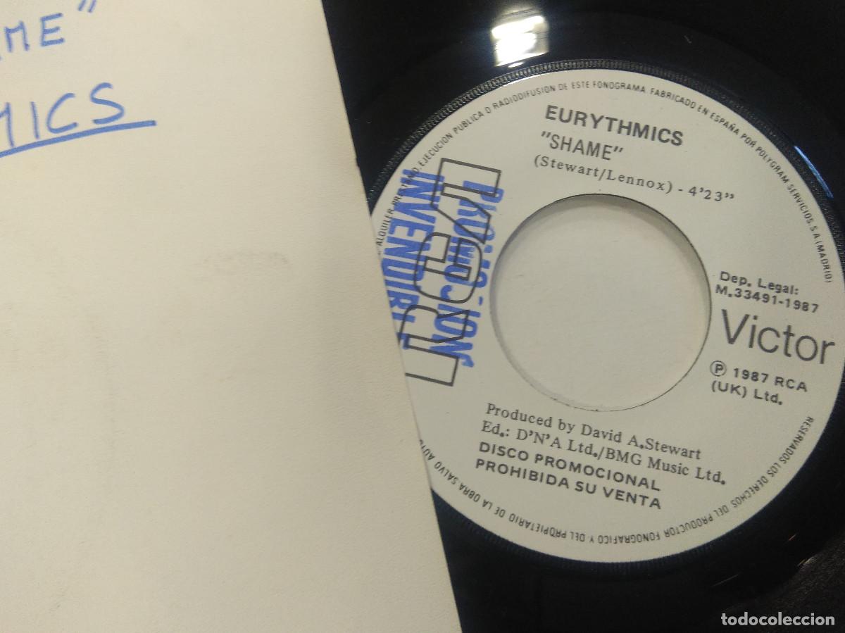 Discos de vinilo: EURYTHMICS/SHAME/SINGLE PROMOCIONAL. - Foto 2