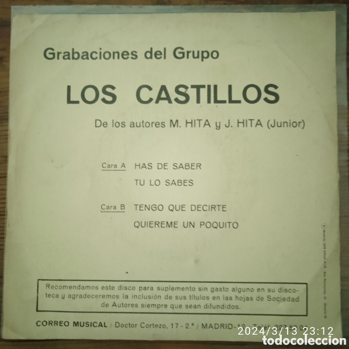 Discos de vinilo: Los castillos has de saber+3 - Foto 2