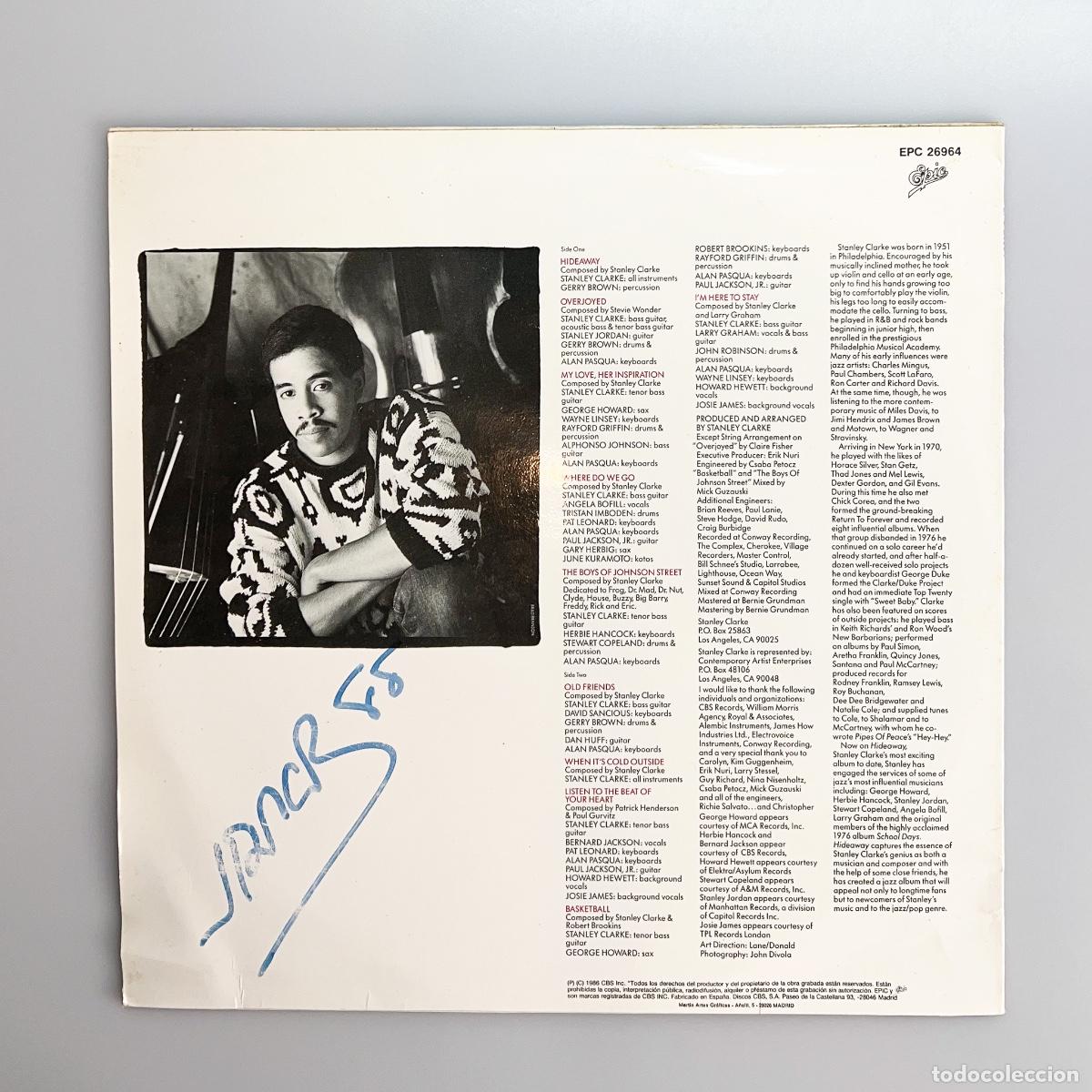 Discos de vinilo: LP. Stanley Clarke. Hideaway (G+/VG+) - Foto 2