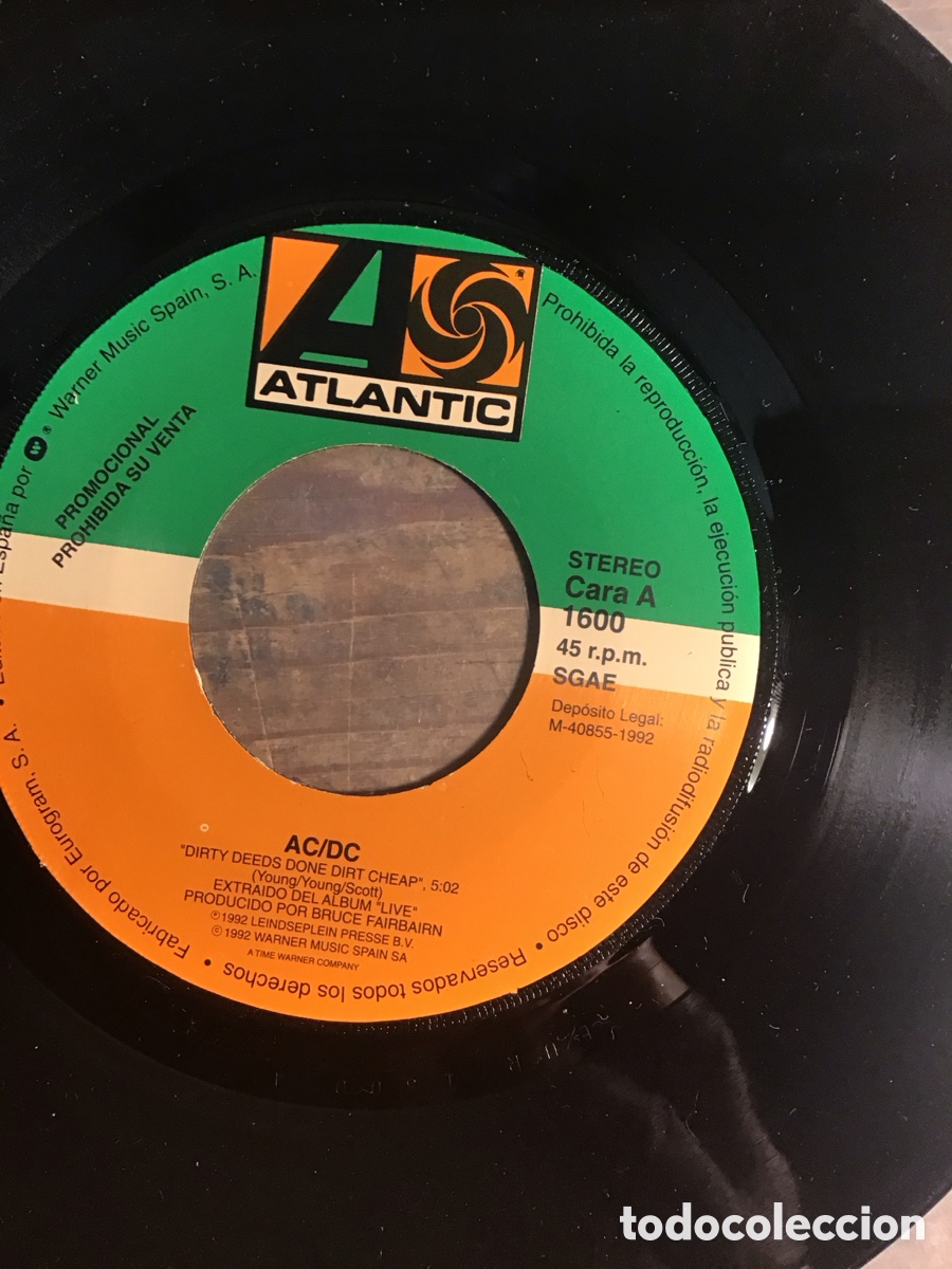 Discos de vinilo: AC/DC DIRTY DEEDS DONE CHEAP PROMO ESPA&Ntilde;OL - Foto 3