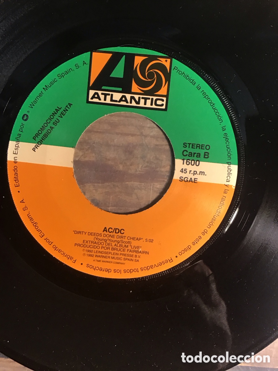 Discos de vinilo: AC/DC DIRTY DEEDS DONE CHEAP PROMO ESPA&Ntilde;OL - Foto 4