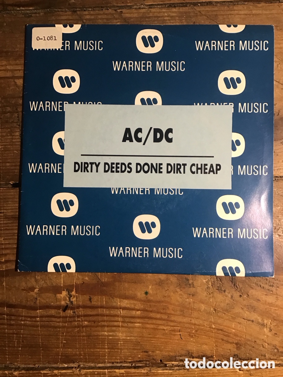 Discos de vinilo: AC/DC DIRTY DEEDS DONE CHEAP PROMO ESPA&Ntilde;OL - Foto 1