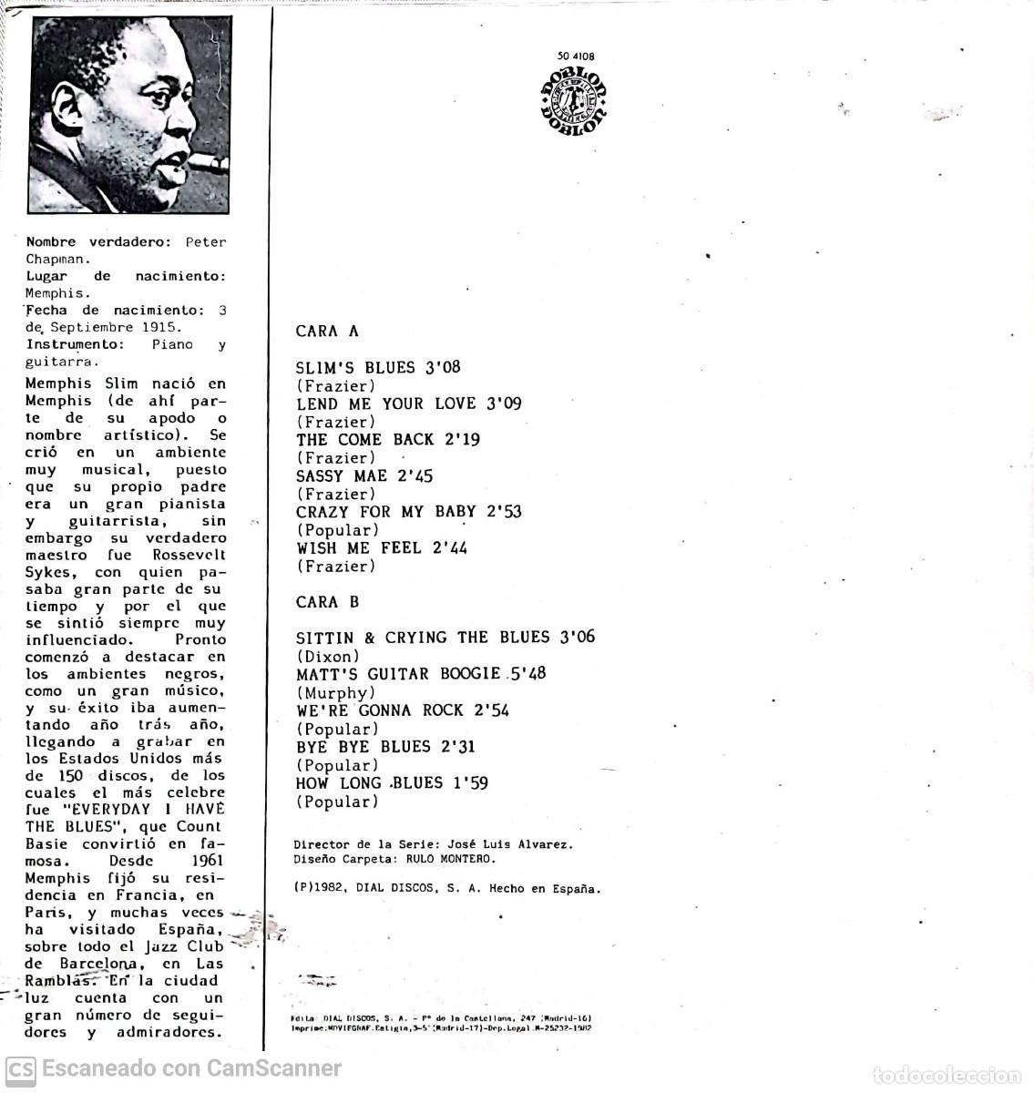 Discos de vinilo: Memphis Slim &lrm;&ndash; Memphis Slim - Foto 2