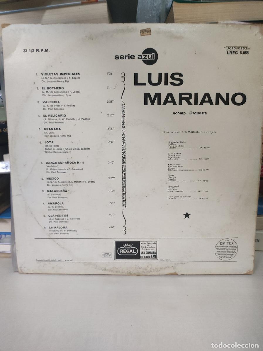 Discos de vinilo: Luis Mariano &ndash; Luis Mariano Acomp. Orquesta - Foto 2