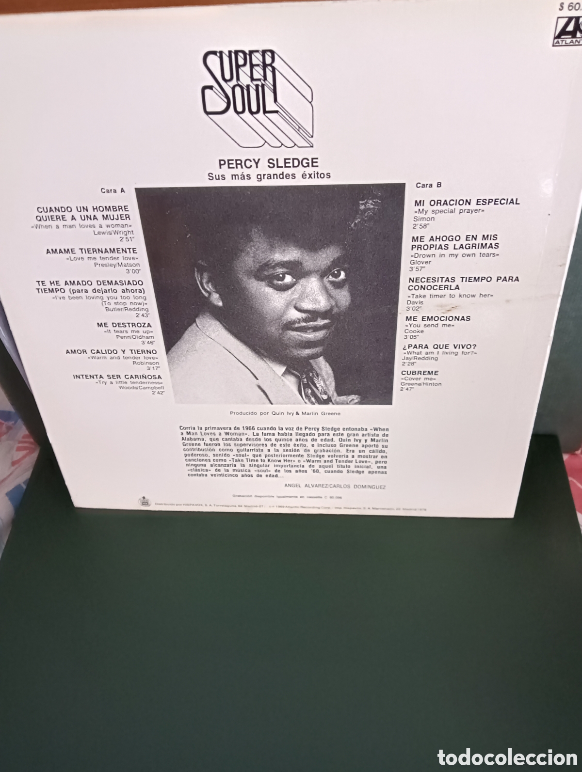 Discos de vinilo: PERCY SLEDGE - GRANDES &Eacute;XITOS 1979 -S60.96 - Foto 2