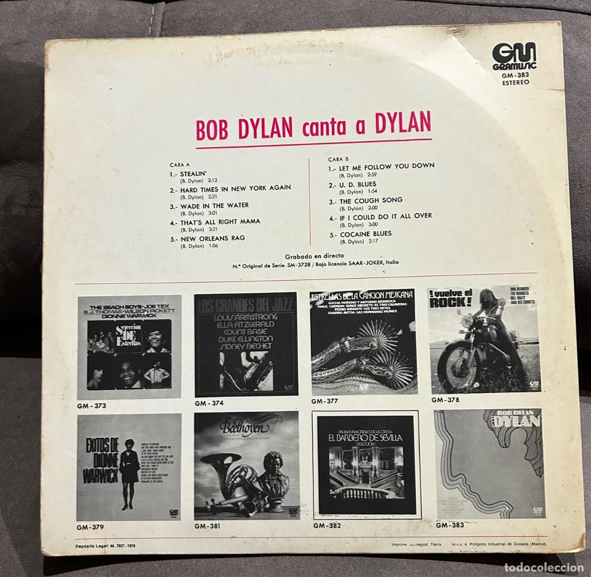 Discos de vinilo: Bob Dylan &ndash; Canta A Dylan.Vg/Good.1975.Spain - Foto 2