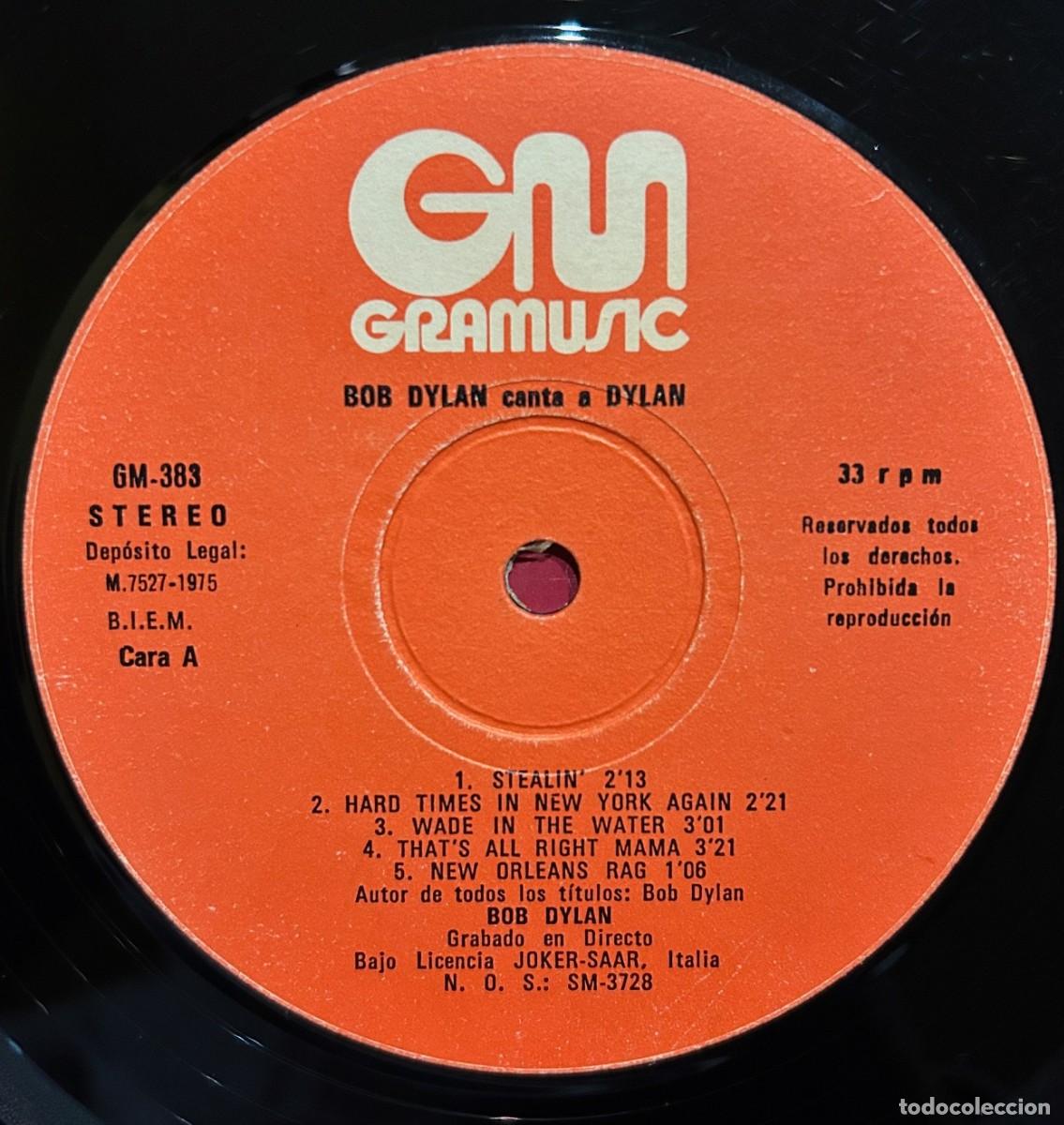 Discos de vinilo: Bob Dylan &ndash; Canta A Dylan.Vg/Good.1975.Spain - Foto 3