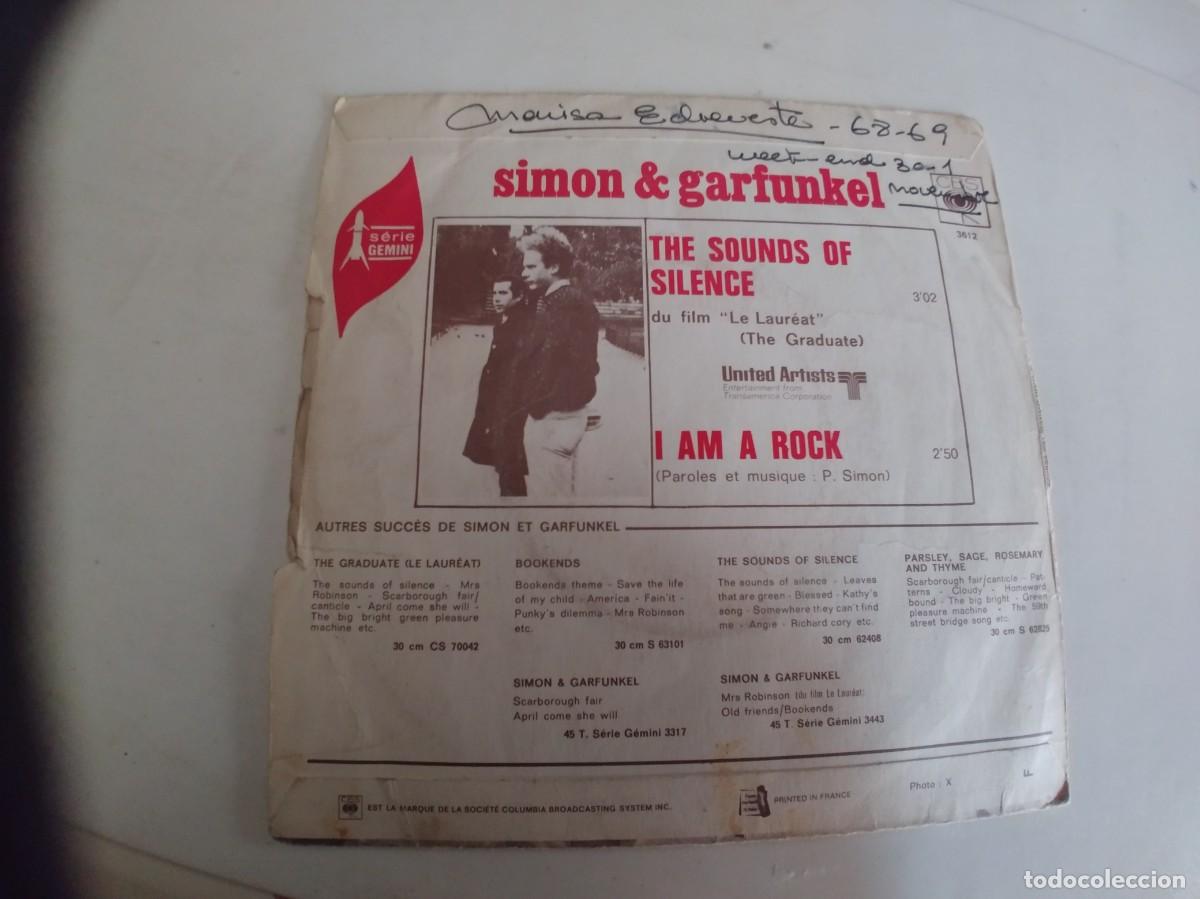 Discos de vinilo: SIMON & GARFUNKEL-SINGLE I AM A ROCK - Foto 2