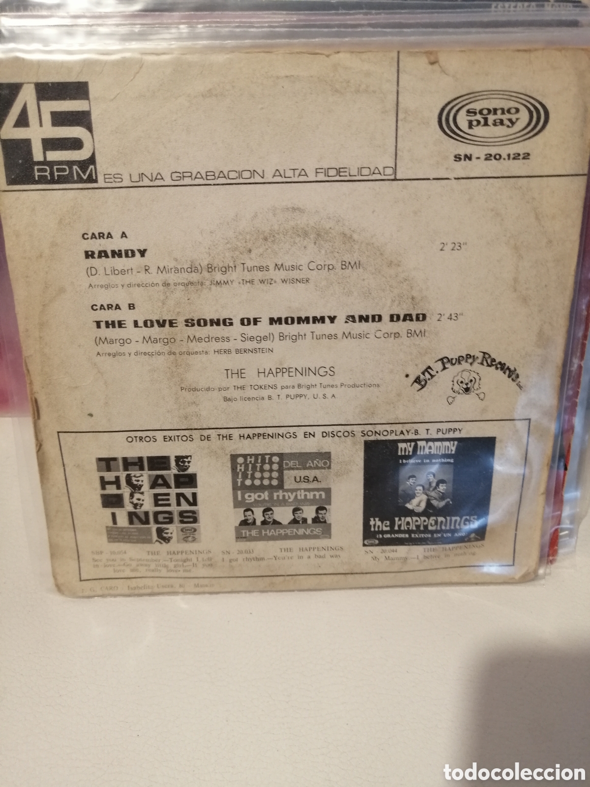 Discos de vinilo: The Happenings - Randy (Espa&ntilde;a) - Foto 2