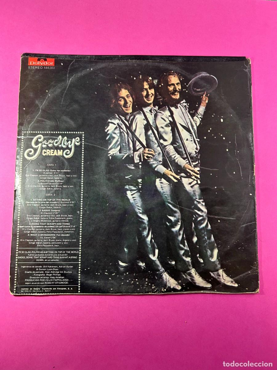Discos de vinilo: CREAM - GOODBYE - LP SPAIN 1969 - Foto 2