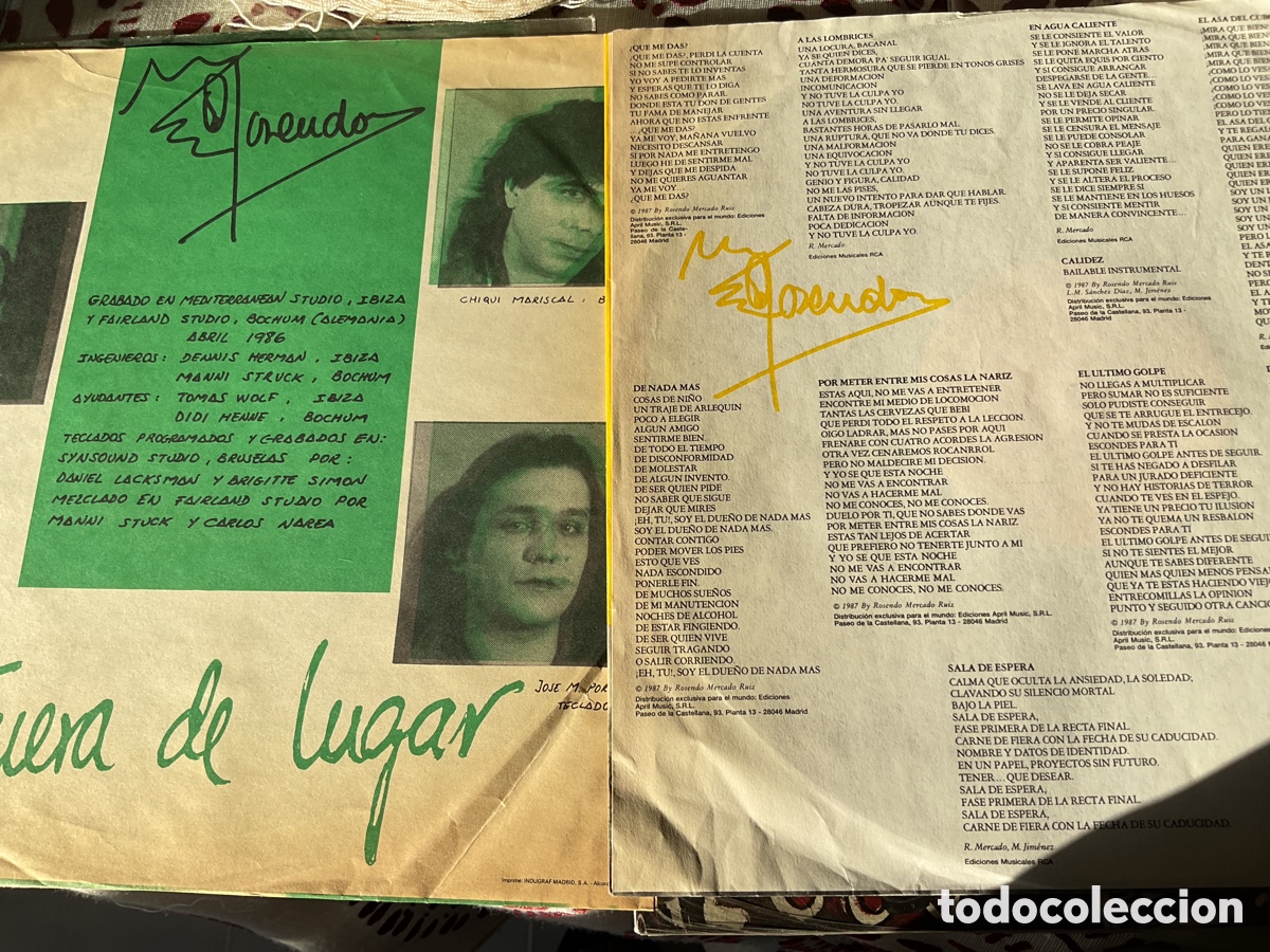 Discos de vinilo: Rosendo 2 LP Fuera de lugar y &hellip; a las lombrices - Foto 1