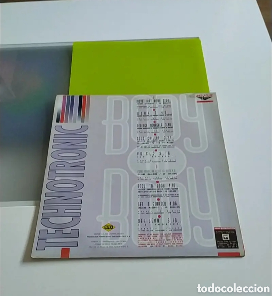 Discos de vinilo: Lp Technotronic. Body to body - Foto 2