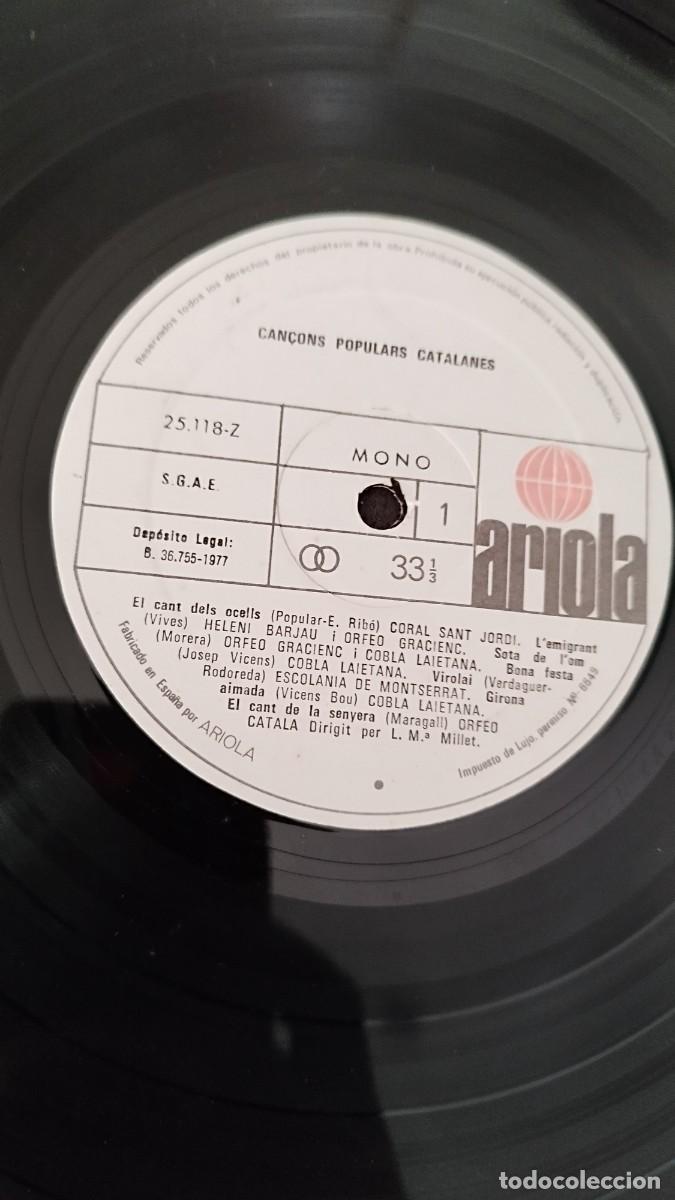 Discos de vinilo: Can&ccedil;ons populars catalanes,Vinilo lp - Foto 2
