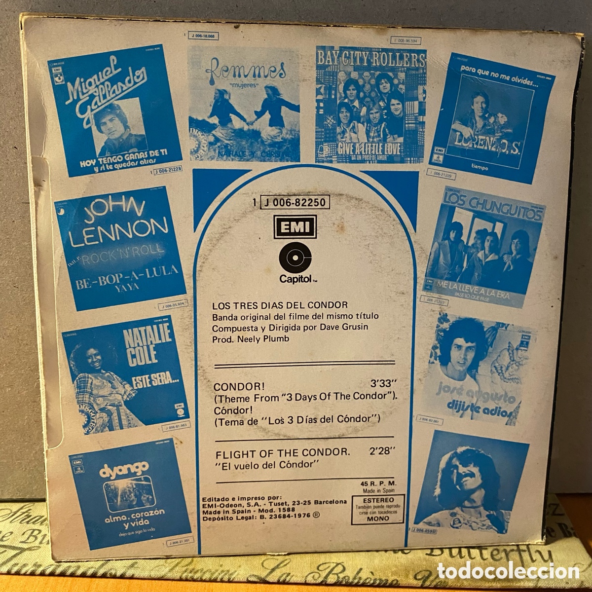 Discos de vinilo: Dave Grusin - Los Tres Dias Del Condor (7&rdquo;, Single) - Foto 2