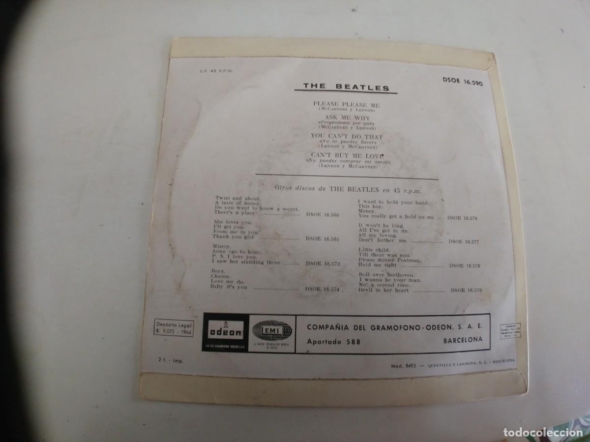 Discos de vinilo: THE BEATLES-EP PLEASE PLEASE ME +3 - Foto 2