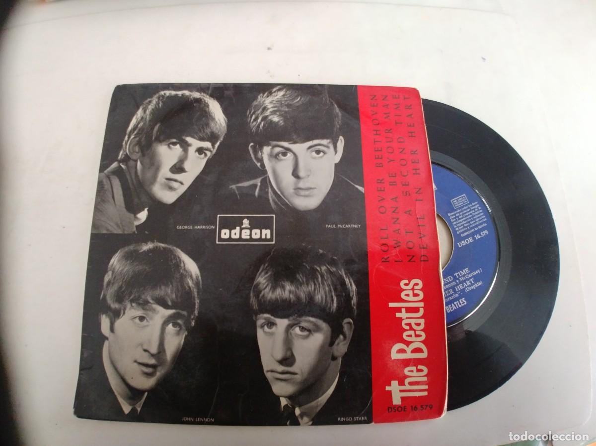 Discos de vinilo: THE BEATLES-EP ROLL OVER BEETHOVEN +3 - Foto 1