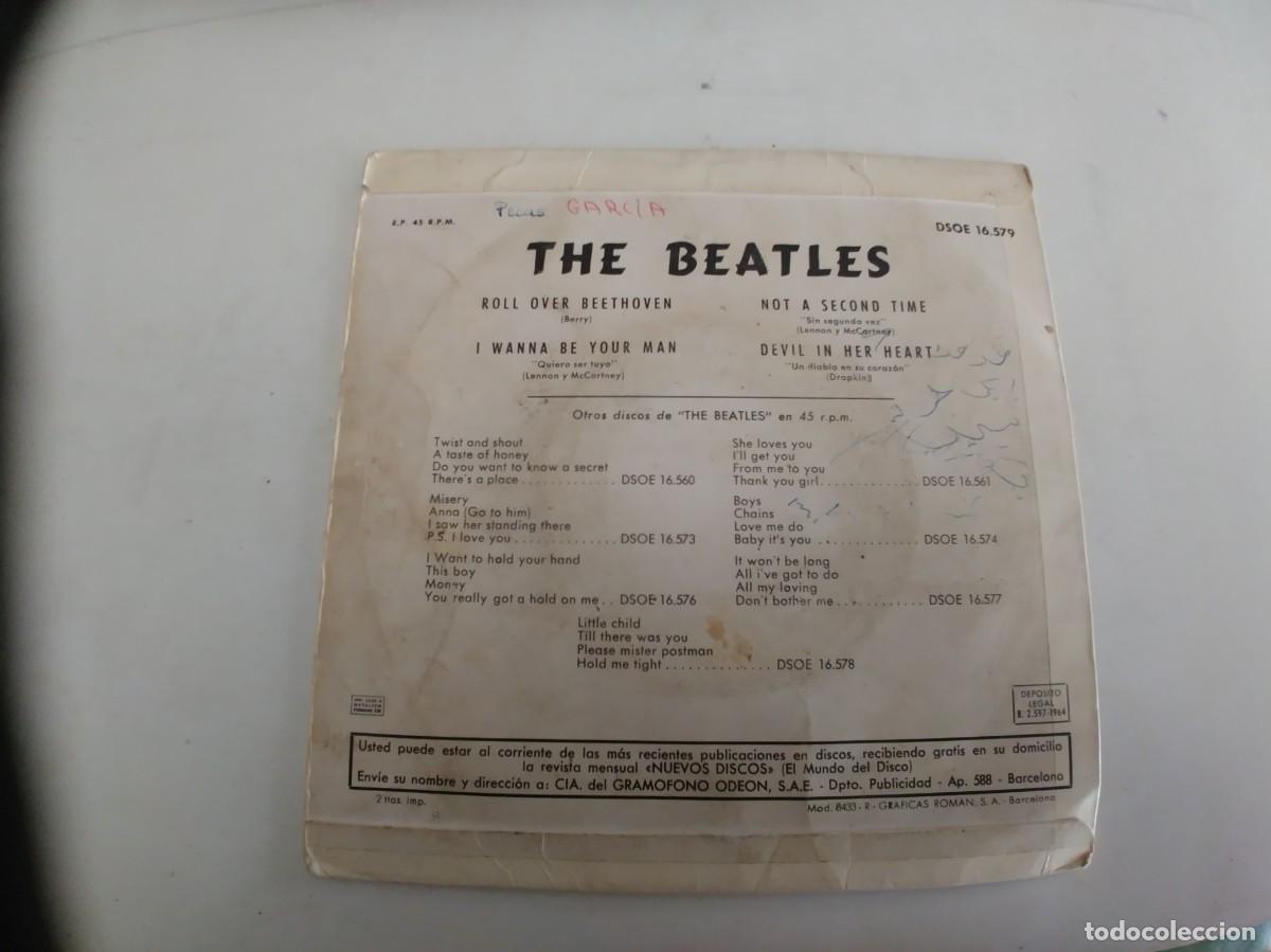 Discos de vinilo: THE BEATLES-EP ROLL OVER BEETHOVEN +3 - Foto 2