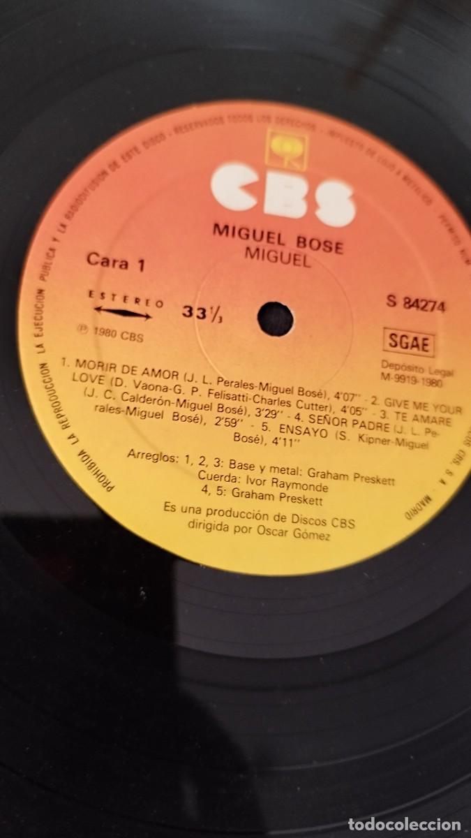 Discos de vinilo: Miguel Bos&eacute;,Miguel.Vinilo Lp - Foto 2