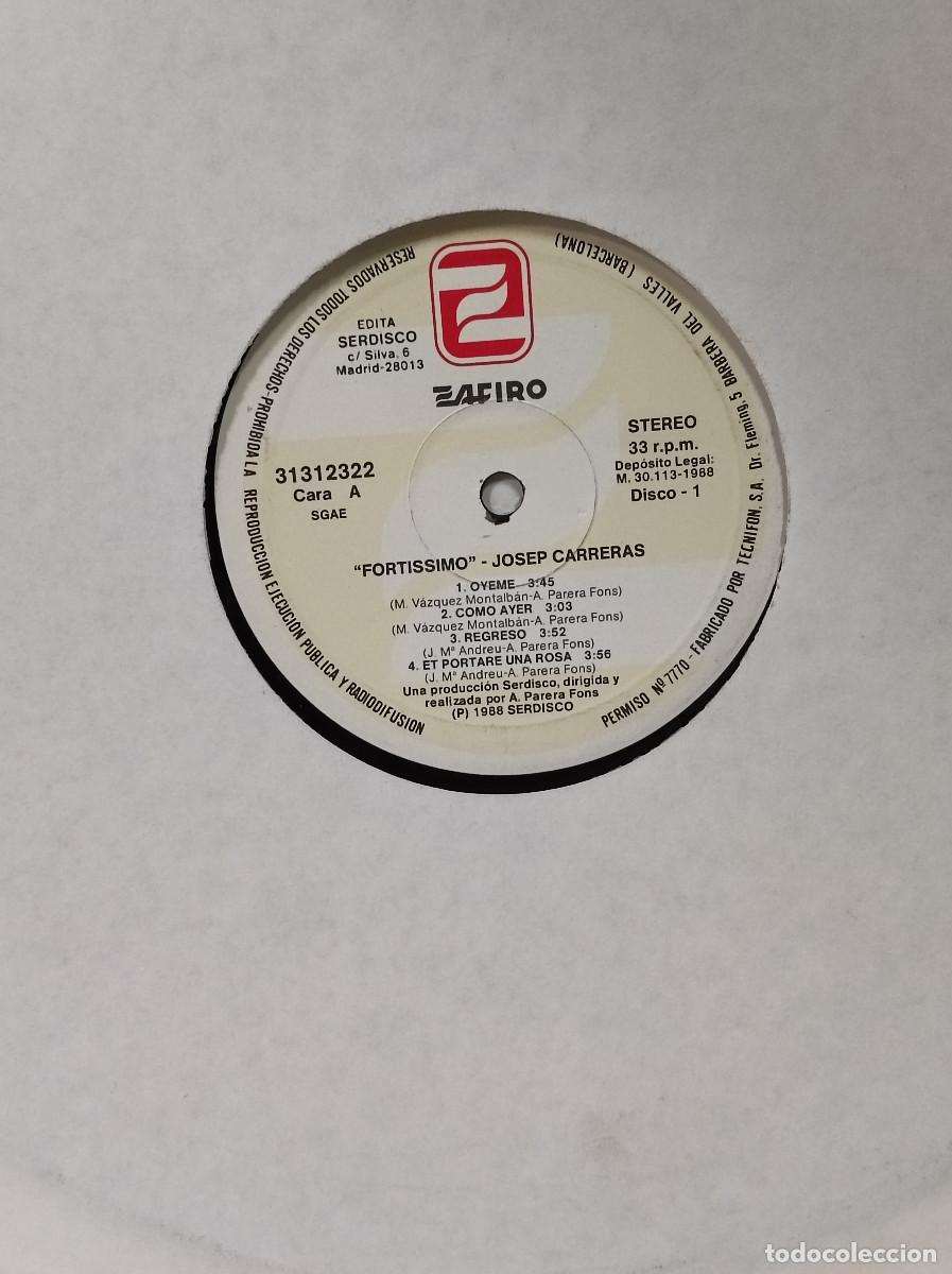 Discos de vinilo: Josep Carreras &ndash; Fortissimo - Foto 2