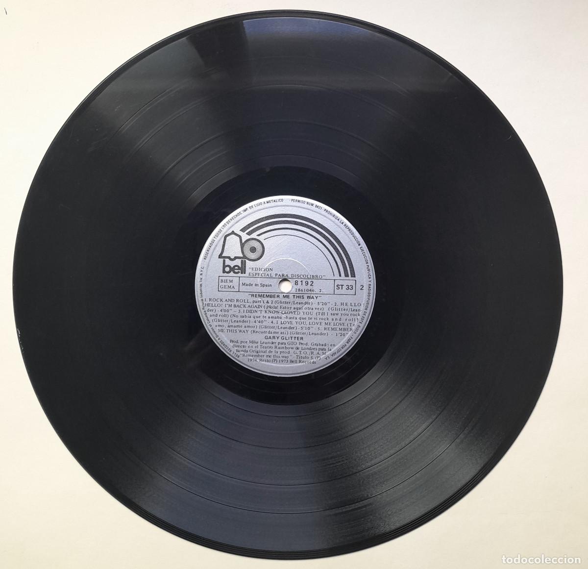 Discos de vinilo: GARY GLITTER &rdquo;REMEMBER ME THIS WAY&rdquo; (36/74/3) - Foto 4