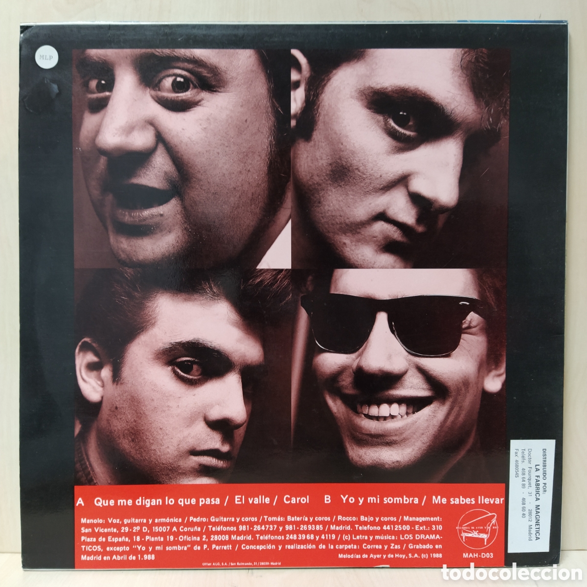 Discos de vinilo: Los Dramaticos - Los Dramaticos (LP) - Foto 2