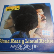 Discos de vinilo: SINGLE DIANA ROSS Y LIONEL RICHIE. AMOR SIN FIN. MOTOWN 1981 SPAIN (SEMINUEVO)